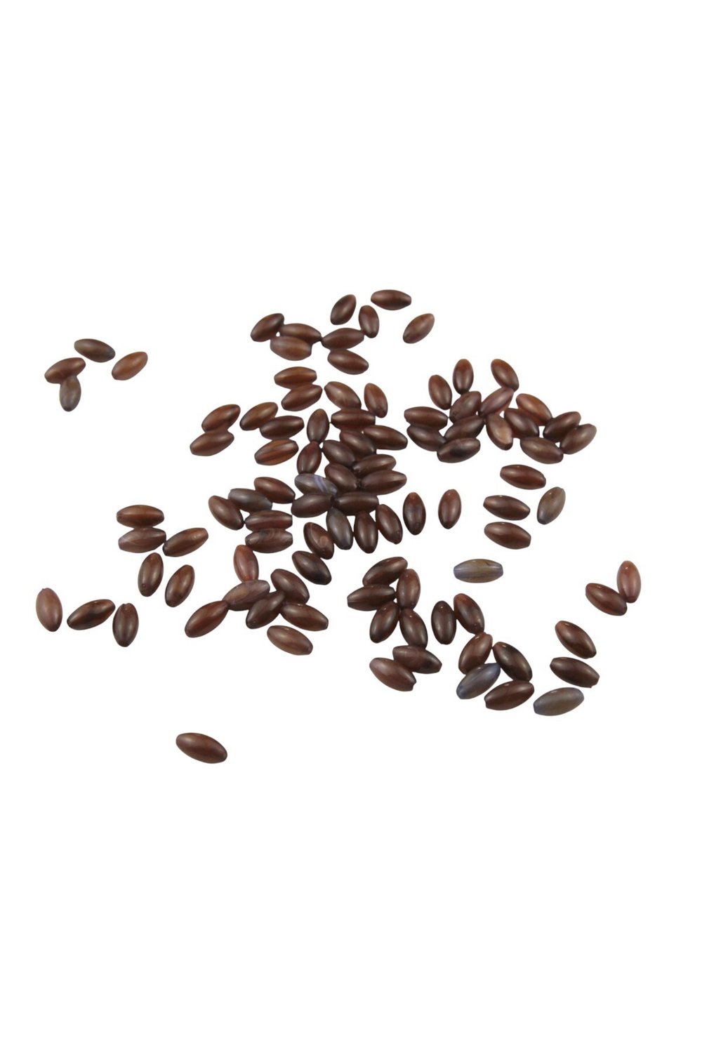 Oval Koyu Kahverengi İçten Delikli 12x5 mm Delikli Boncuk Aksesuar Takı Malzemesi (20 Adet)
