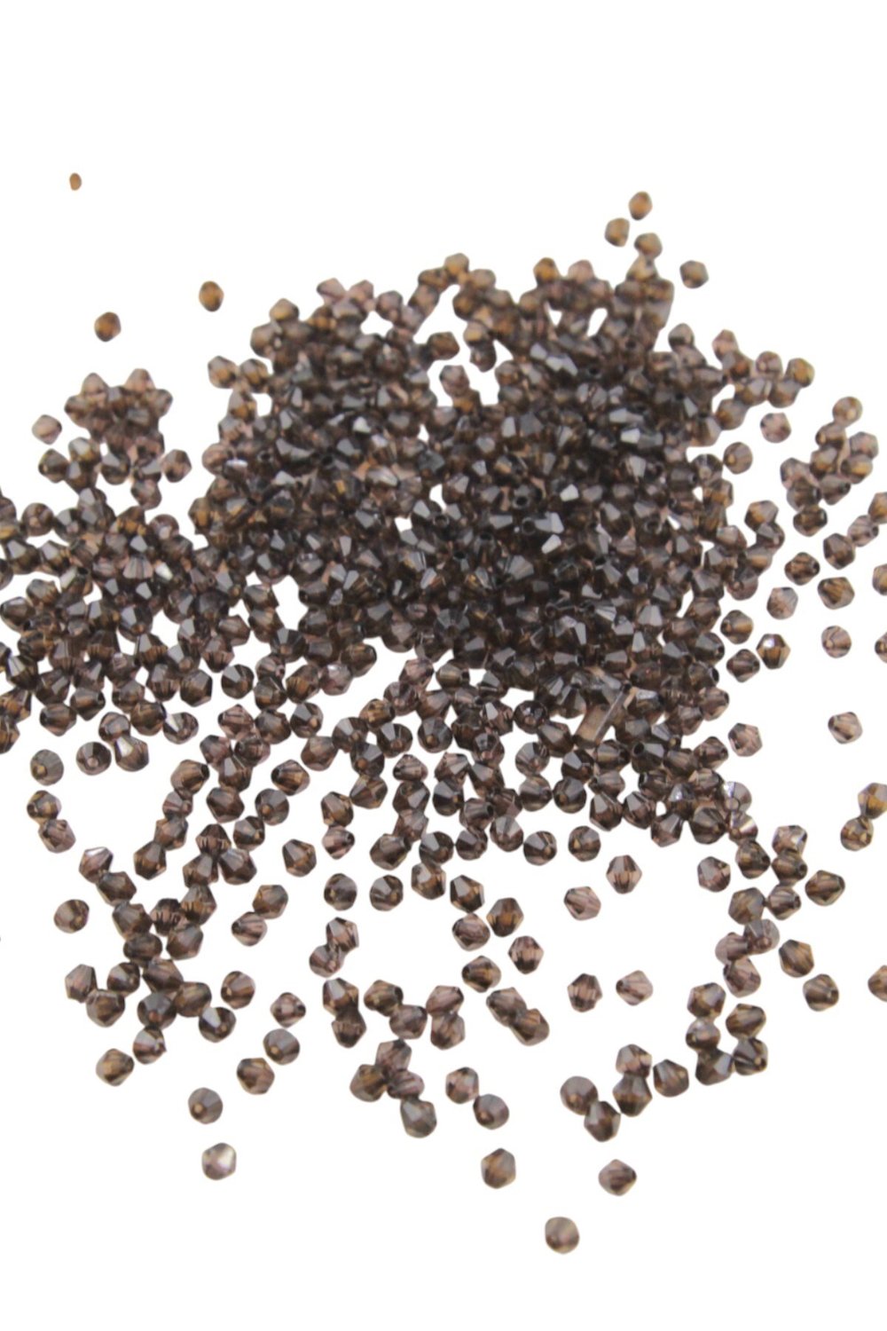 Piramit Akrilik Boncuk Çift Renk Kahve 4 mm Aksesuar Takı Malzeme (25 Gr)