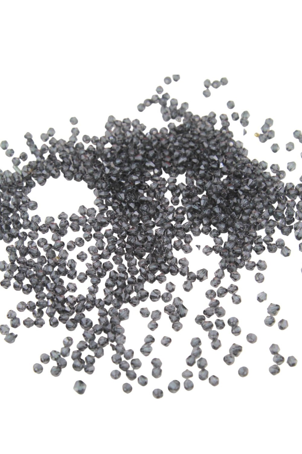 Piramit Akrilik Boncuk Füme 4 mm Aksesuar Takı Malzeme (20 Gr)
