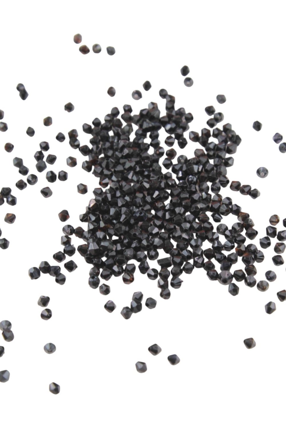 Piramit Akrilik Boncuk Siyah 4 mm Aksesuar Takı Malzeme (25 Gr)