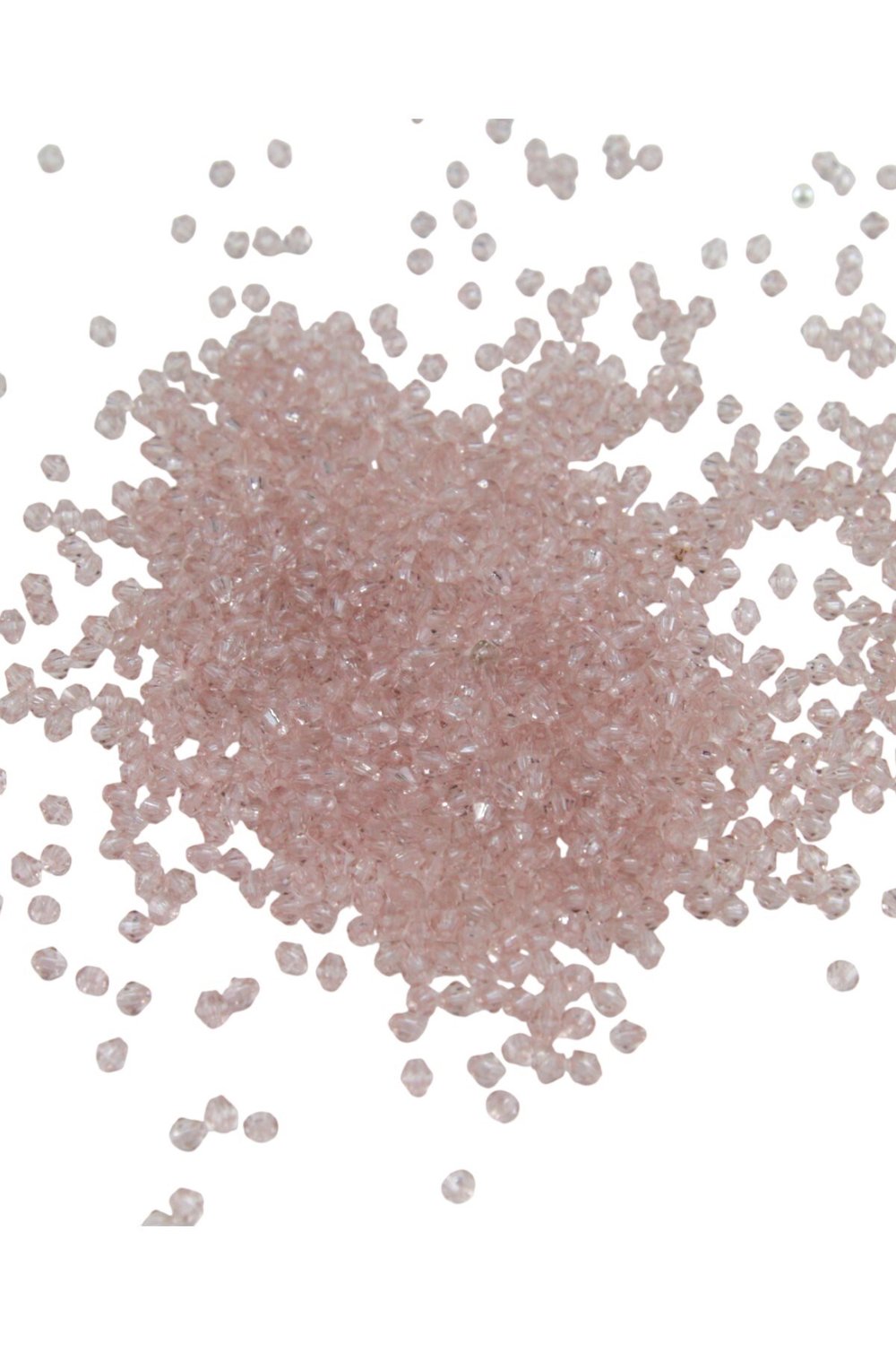 Pudra Tonunda 4 mm Piramit Akrilik Boncuk Aksesuar Takı Malzeme (25 Gr)