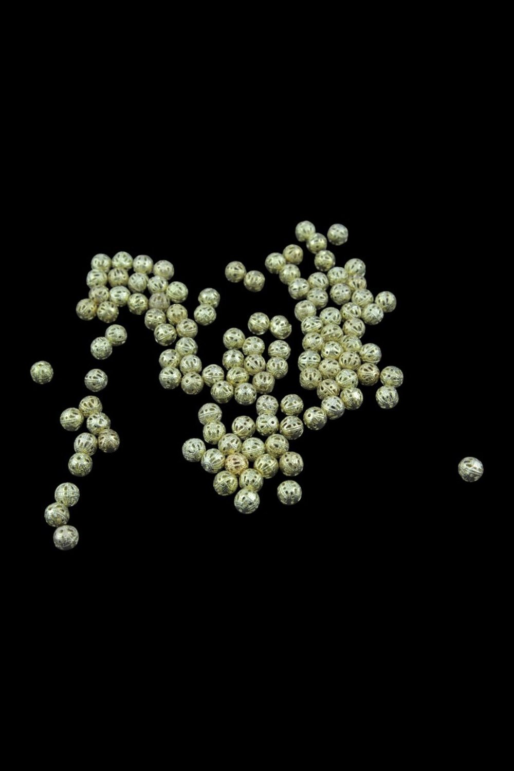 Sarı 8 mm Yuvarlak Takı Boncuk Aparatı (30 Gr 95 Adet)