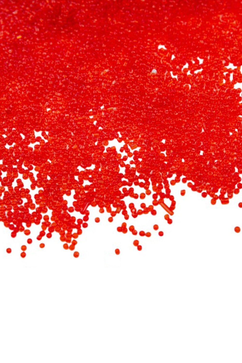 Şeffaf Kırmızı (11/0) 2 mm Kum Boncuğu 100 gr