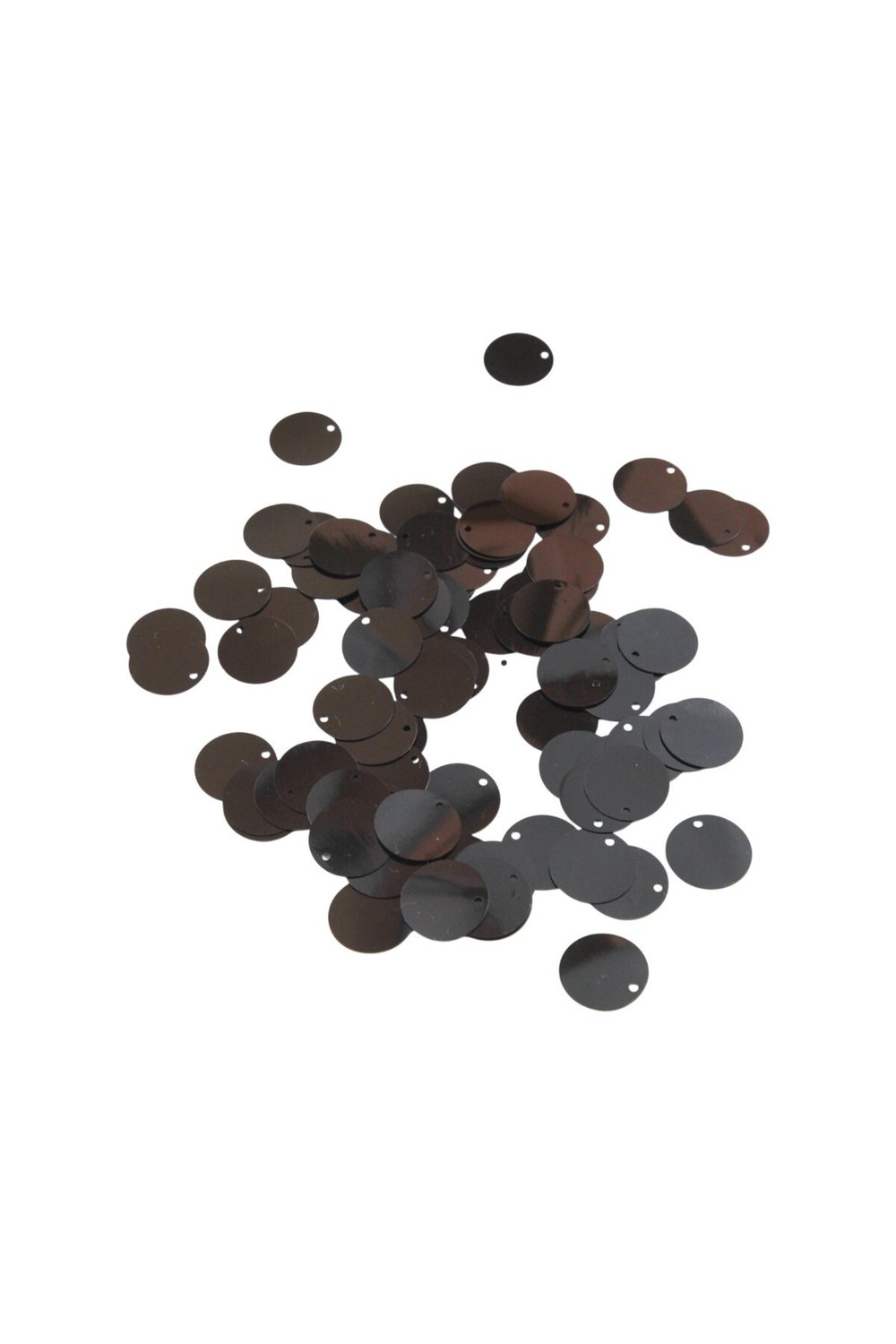 Siyah 16 mm Yandan Delikli Plastik Pul Payet 30 Gr (Tülbent, Oya, Havlu Malzemesi)