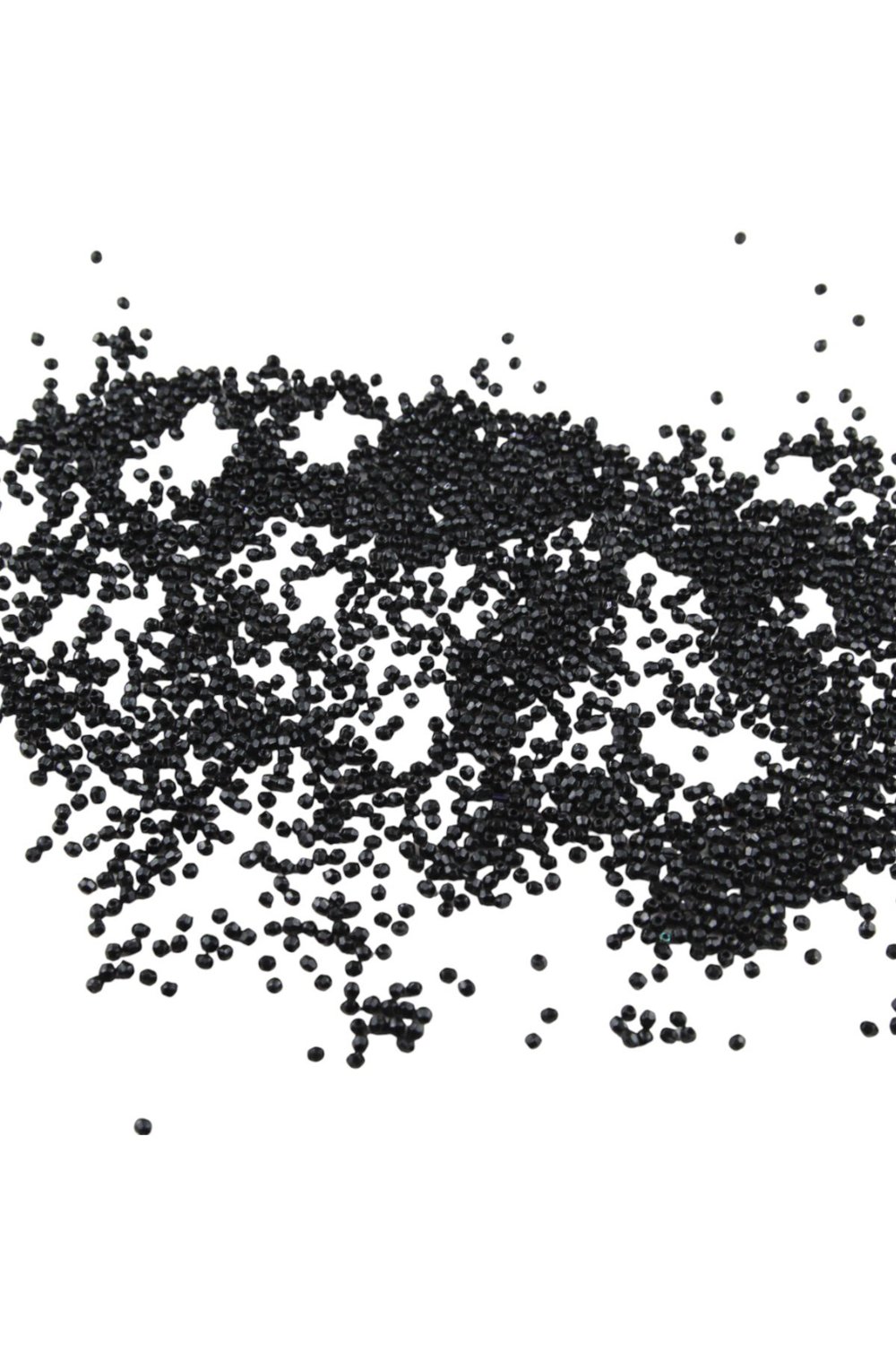 Siyah 3 mm Piramit Akrilik Boncuk Akseuar Takı Malzeme (25 Gr)