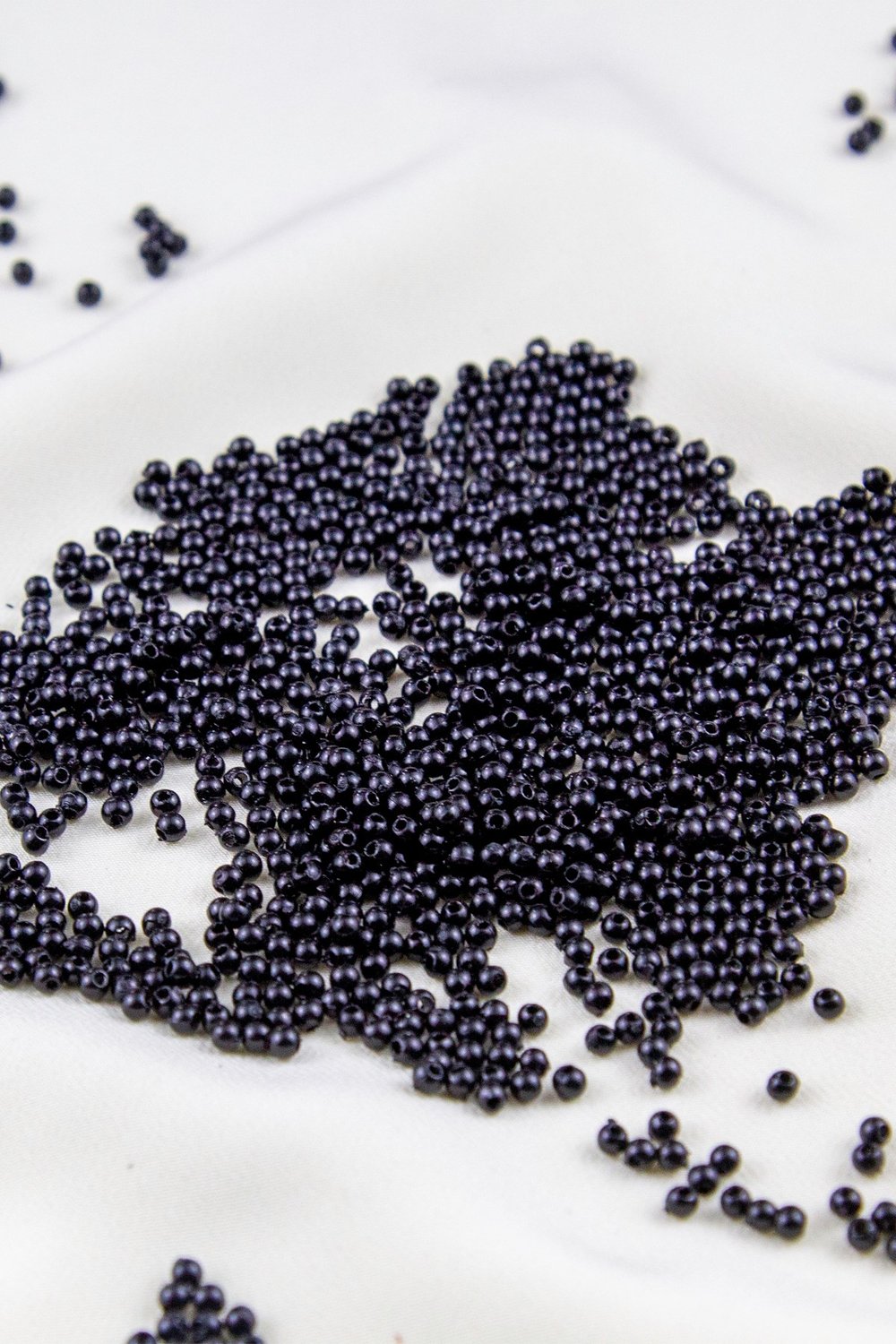 Siyah 3 mm Plastik İnci Boncuk Takı Aksesuar Malzemesi (25 Gr)