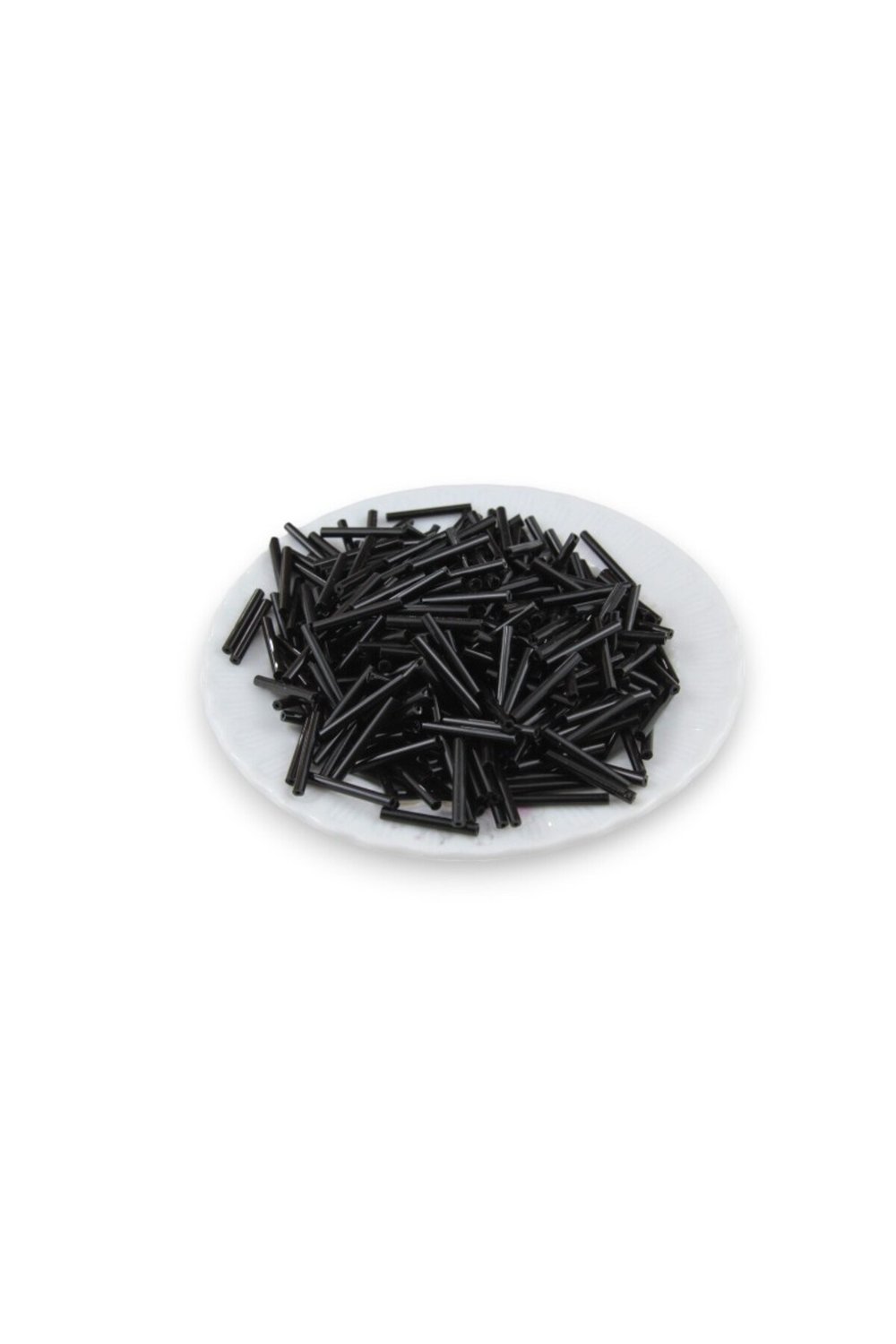 Siyah Uzun Boru 20 mm Boncuk 100 Gr