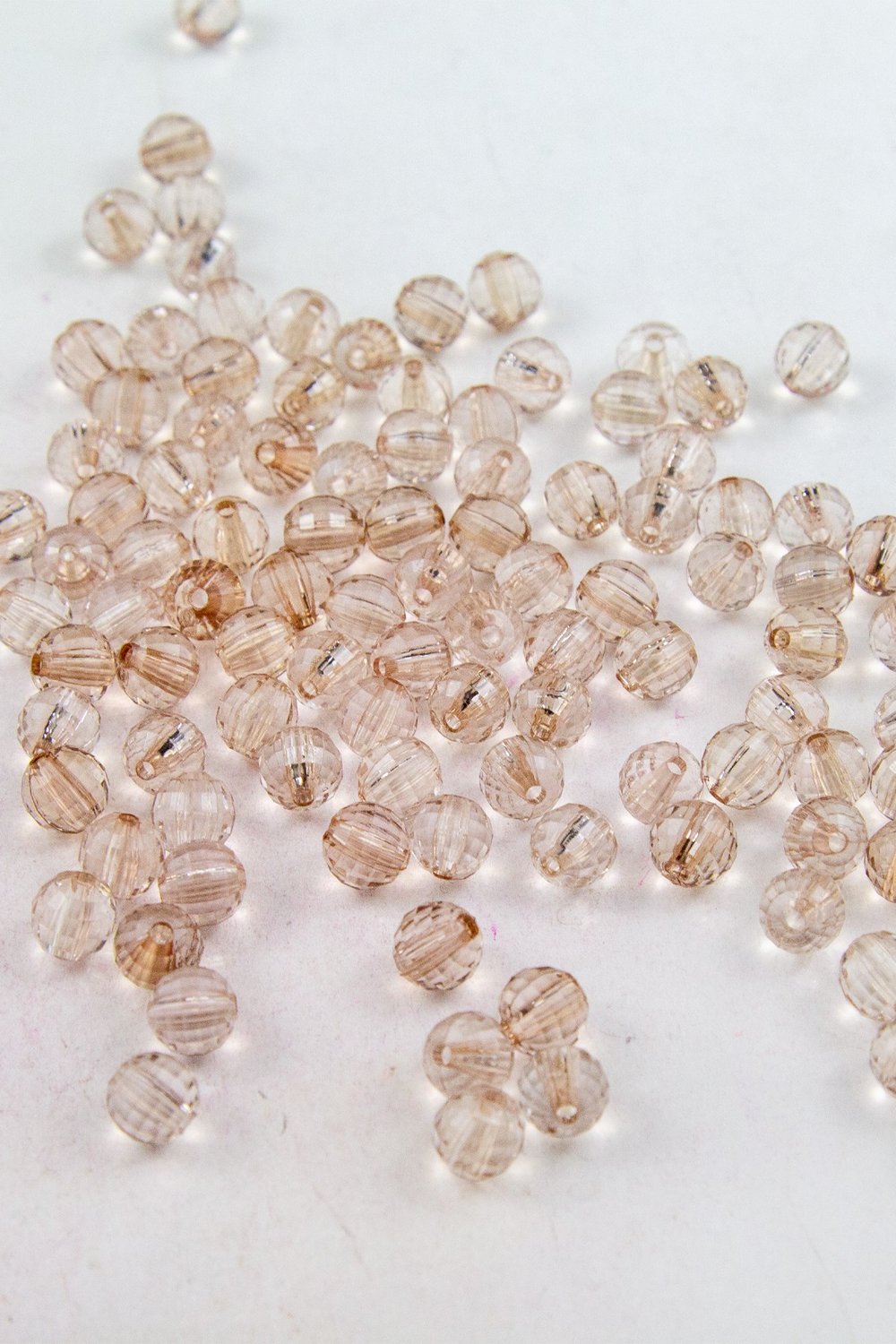 Vizon Tonunda 8 mm Dünya Akrilik Boncuk Aksesuar Takı Malzemesi (25 Gram)
