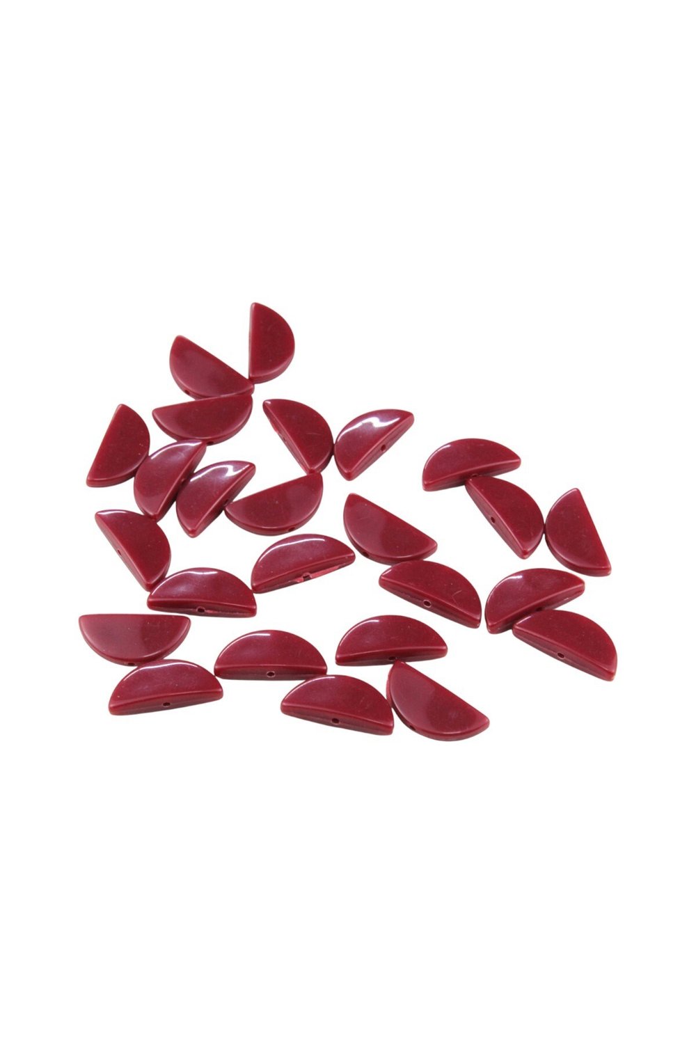 Yarım Ay Desenli 30x14 mm Kalınlığı 6 mm Ortadan Delikli Boncuk Aksesuar