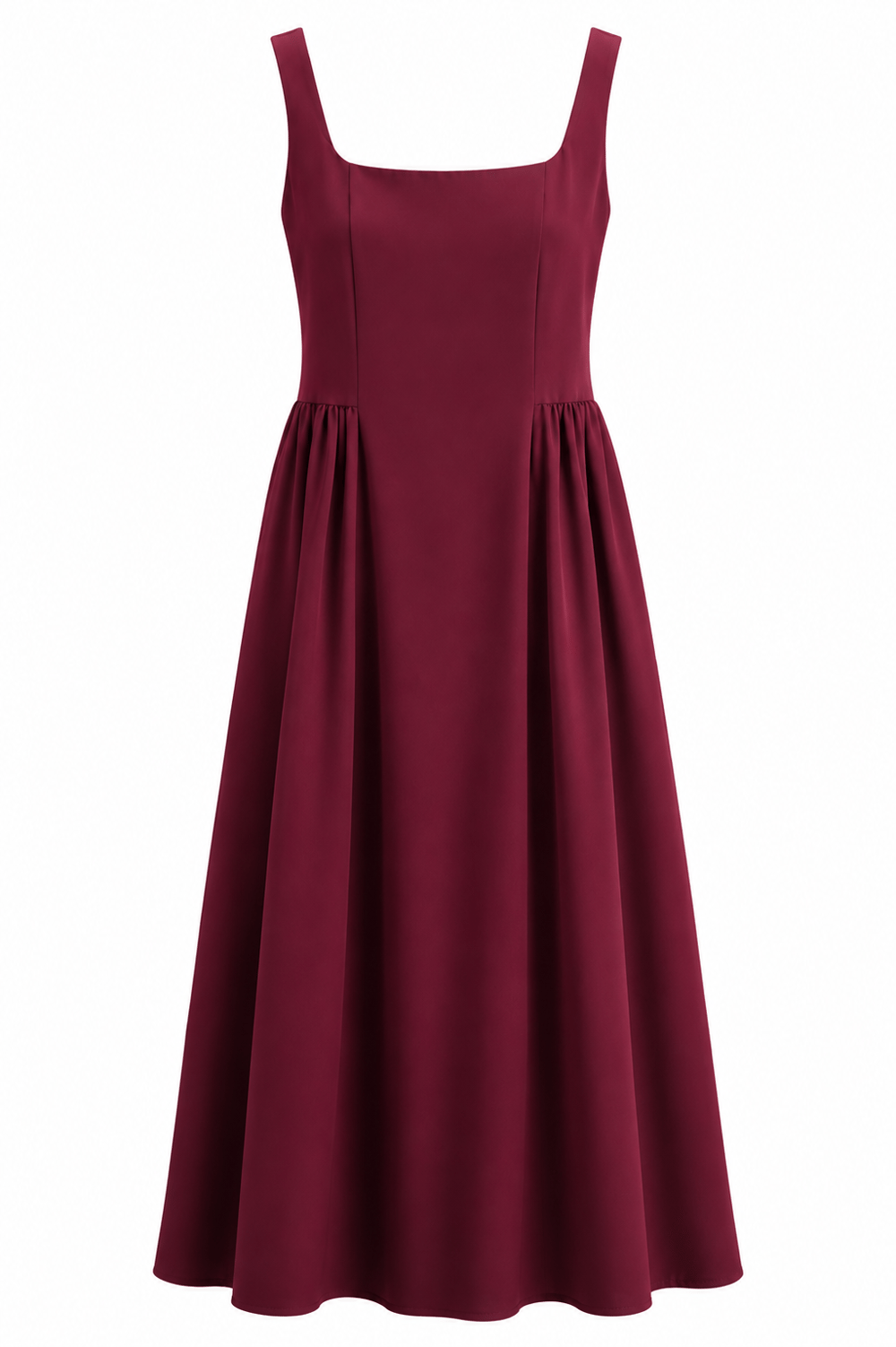 Bordo prenses elbise