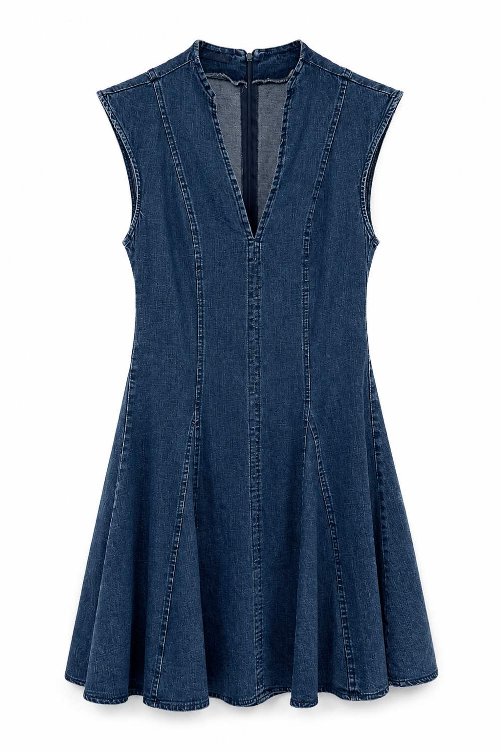 Jean kumaş mini elbise