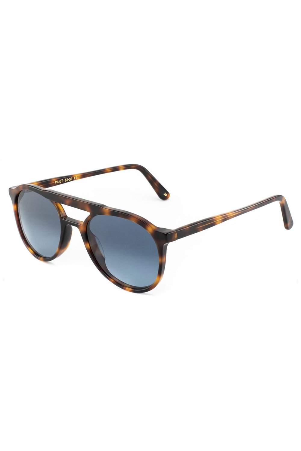 LGR Pilot Unisex Havana Maculato 39 // Blue HD Gradient Lgr Güneş Gözlüğü