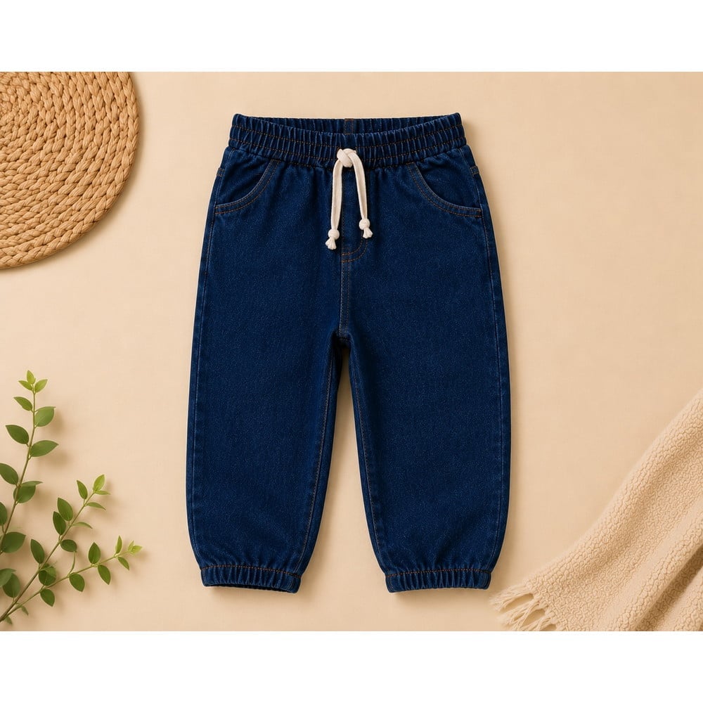 Erkek Çocuk Çizgili Sweatshirt ve Kot Pantolon İkili Takım