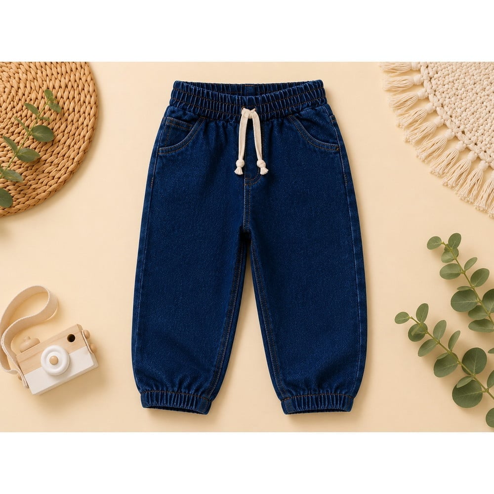 Erkek Çocuk Çizgili Sweatshirt ve Kot Pantolon İkili Takım