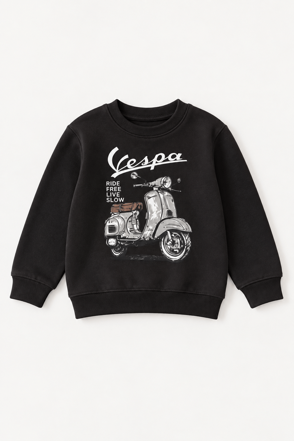 Erkek Çocuk Klasik Vespa Ride Free Live Slow Baskılı Çizgili İkili Takım
