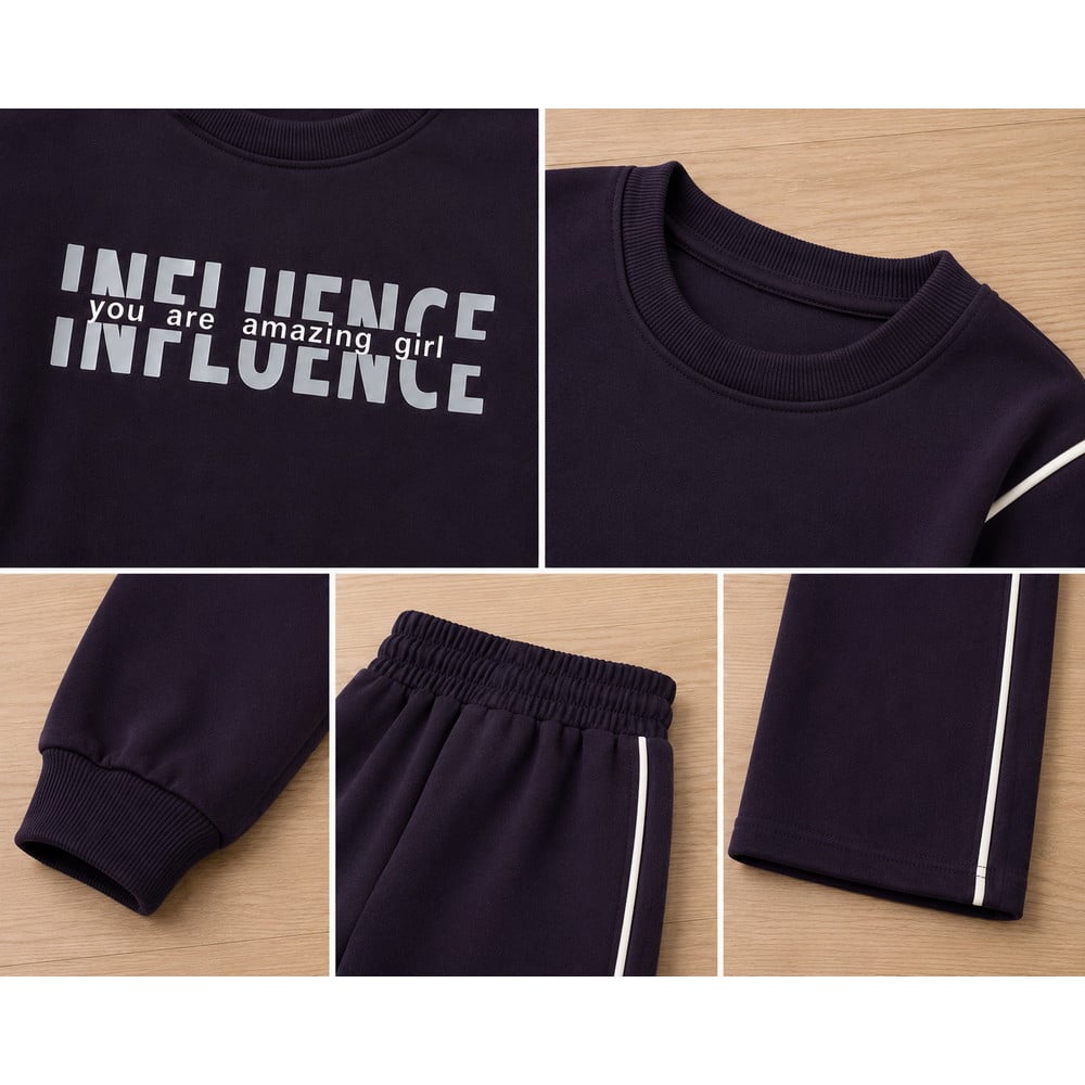 Kız Çocuk Influence Baskılı İkili Eşofman Takımı