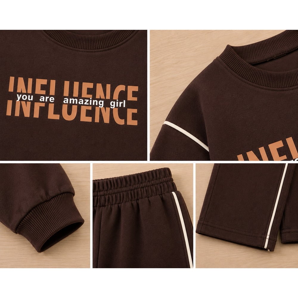 Kız Çocuk Influence Baskılı İkili Eşofman Takımı