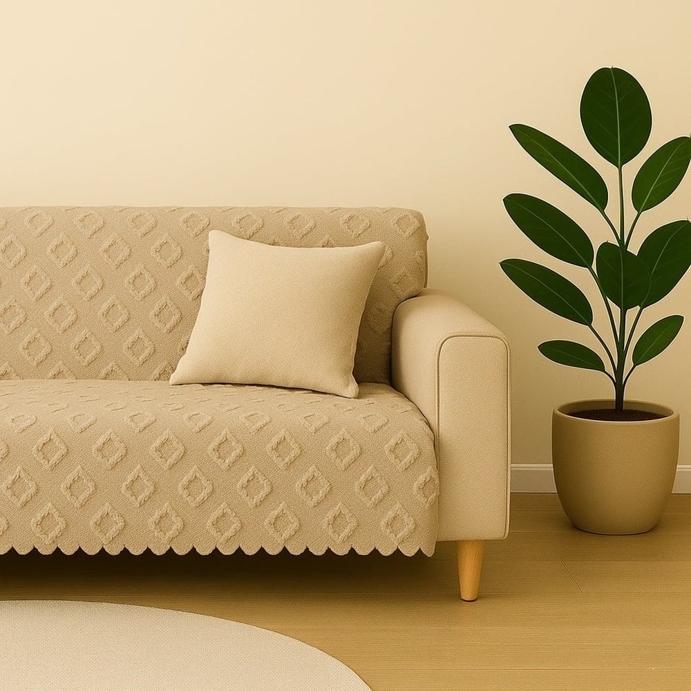 SYCAMORE HOME Koltuk Örtüsü 175x215 cm – Çekyat Örtüsü, Kaymaz, Yıkanabilir, Lüks Kumaş Şönil Jakarlı