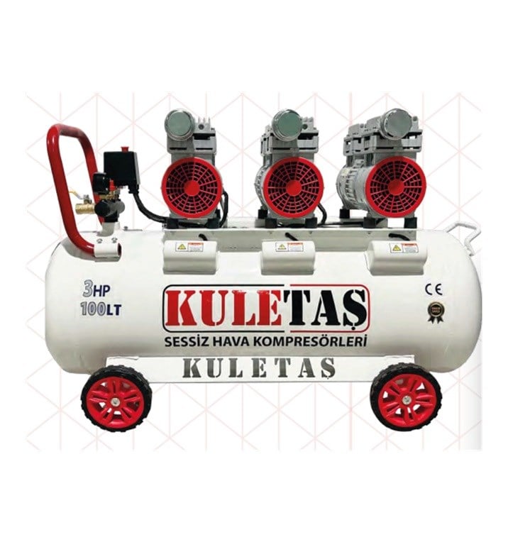 KULETAŞ 100 LT 3 HP SESSİZ HAVA KOMPRESÖRÜ