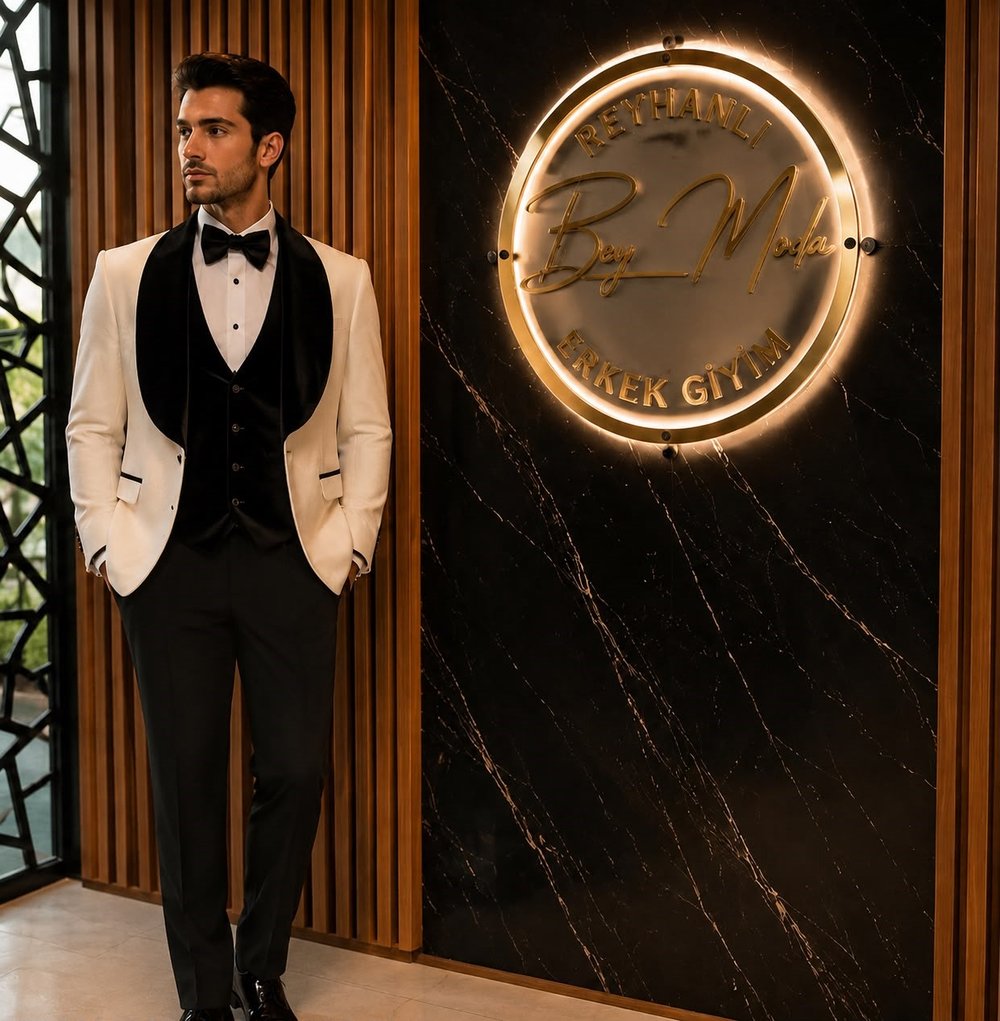 FATİH ZEYREK SİYAH BEYAZ TAKIM ELBİSE