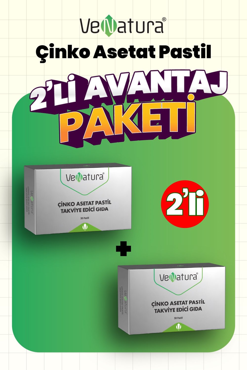 Çinko Asetat Pastil 2 Adet
