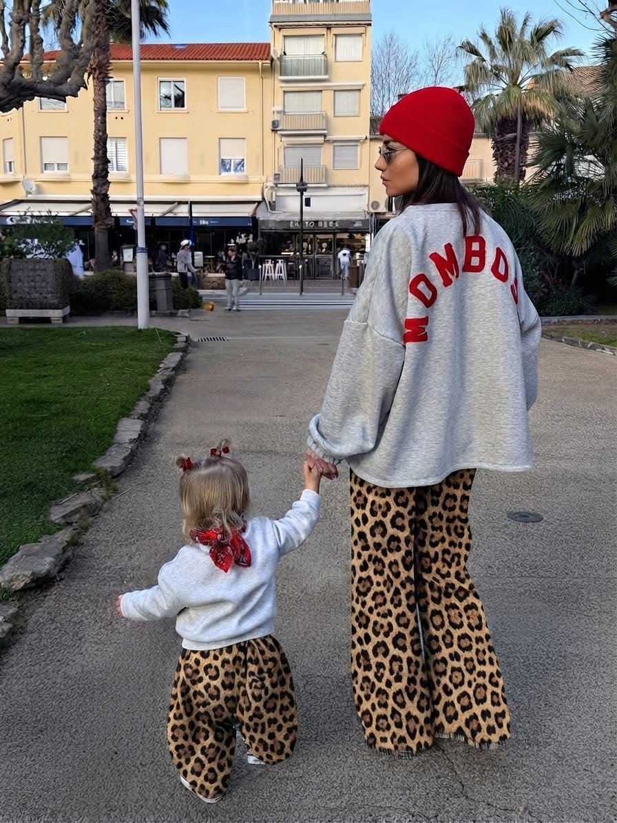  LEOPAR YETİŞKİN OVERSİZE PALAZZO EŞOFMAN ALTI 