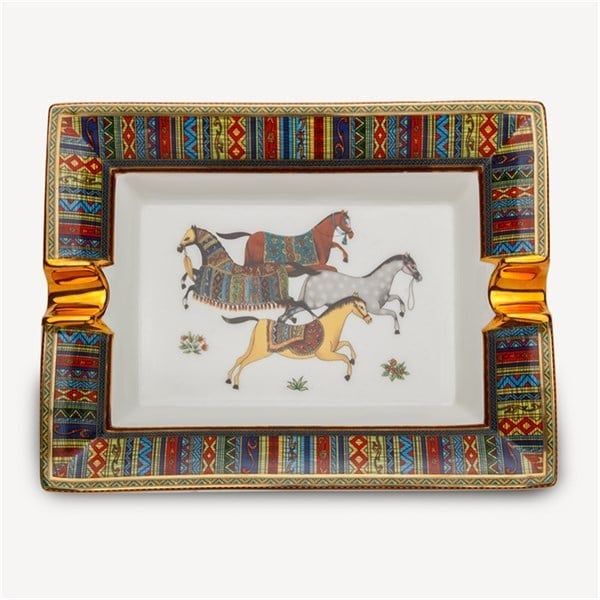 4Horse Porselen Büyük Puro Küllüğü Altın Yol 2li