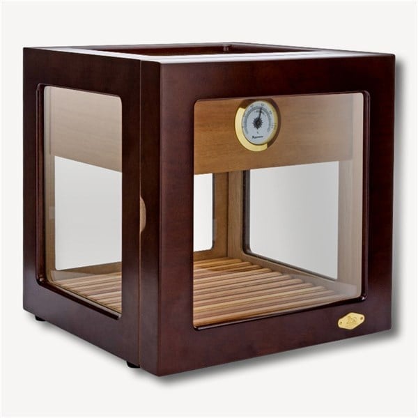 Lubinski Cam Küp Cedar Tepsili Puro Kutusu Humidor 40s
