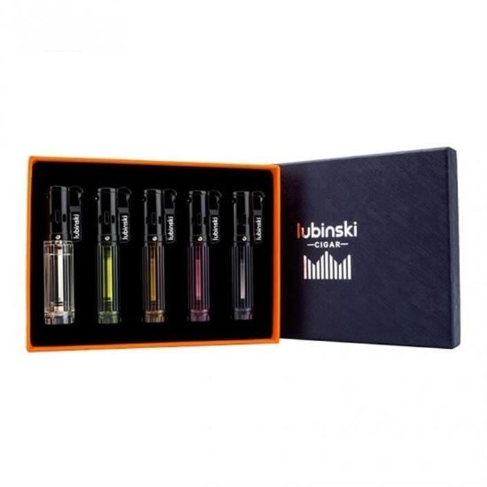 Lubinski Cigar Basic Slim Tek Torch Puro Çakmağı Beyaz