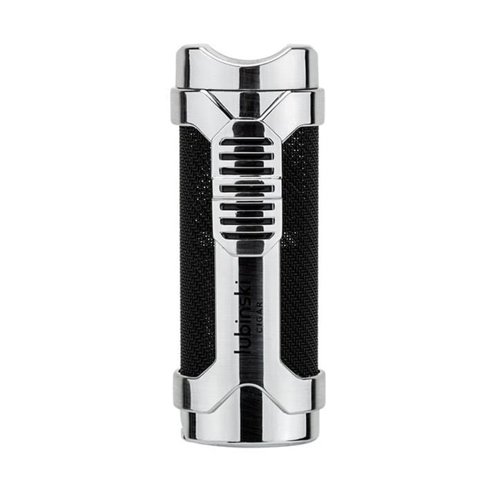 Lubinski Cigar Sehpa Kapaklı Delicili Tek Torch Puro Çakmağı Silver