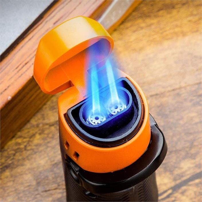 Lubinski Lion Çift Torch Puro Çakmağı Blue Ice