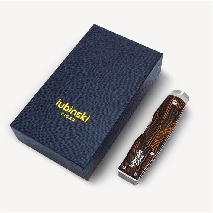 Lubinski Pocketknife Çift Delicili Puro Kesici Cutter Siyah