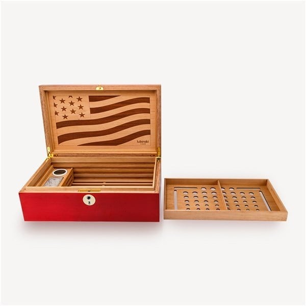 Lubinski Special Edt. Parmakizi Kilitli Puro Kutusu Humidor Flag 60s