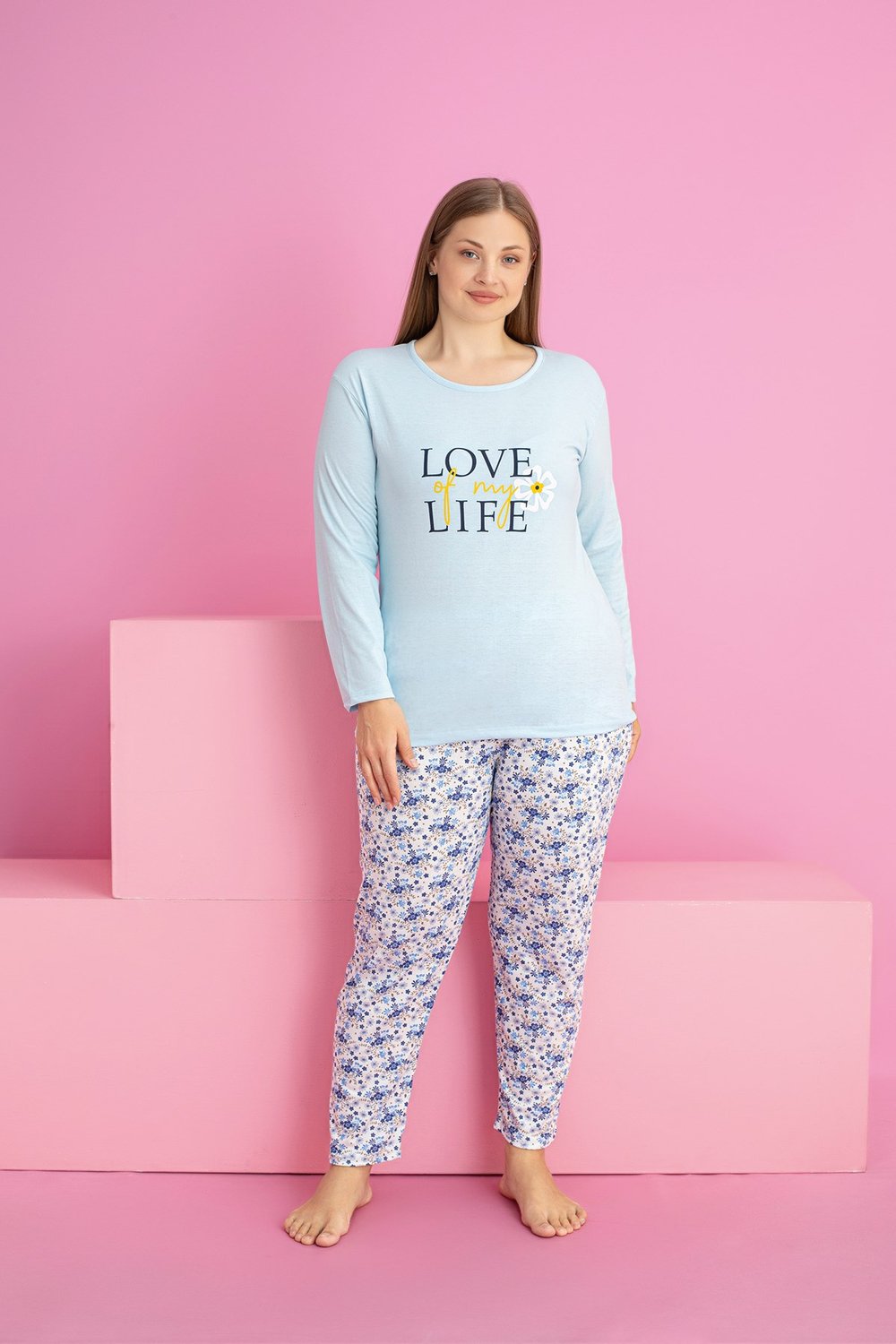 Büyük Beden SÜPREM Pijama Takımı