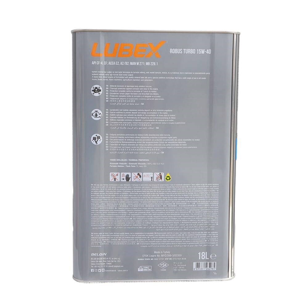LUBEX ROBUS TURBO 15W-40 18 LT