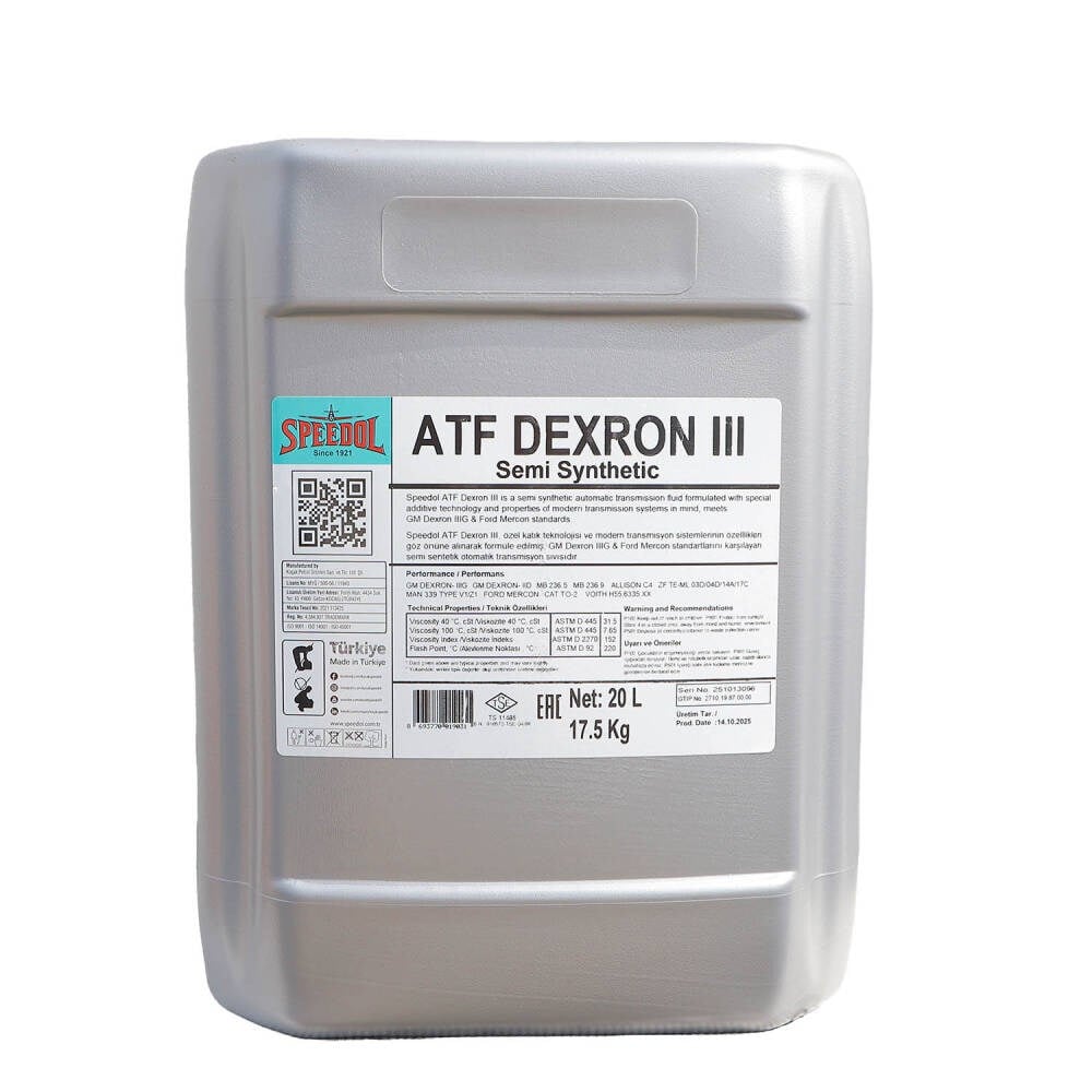 Speedol ATF Dexron III Semi Sentetik Otomatik Şanzıman Yağı 17.5 KG