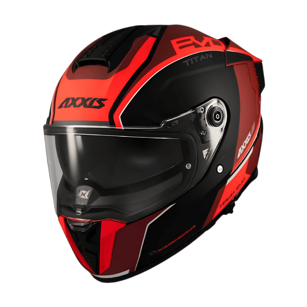 Axxis Hawk Sv Evo Titan B5 Siyah Kırmızı Motosiklet Kaskı