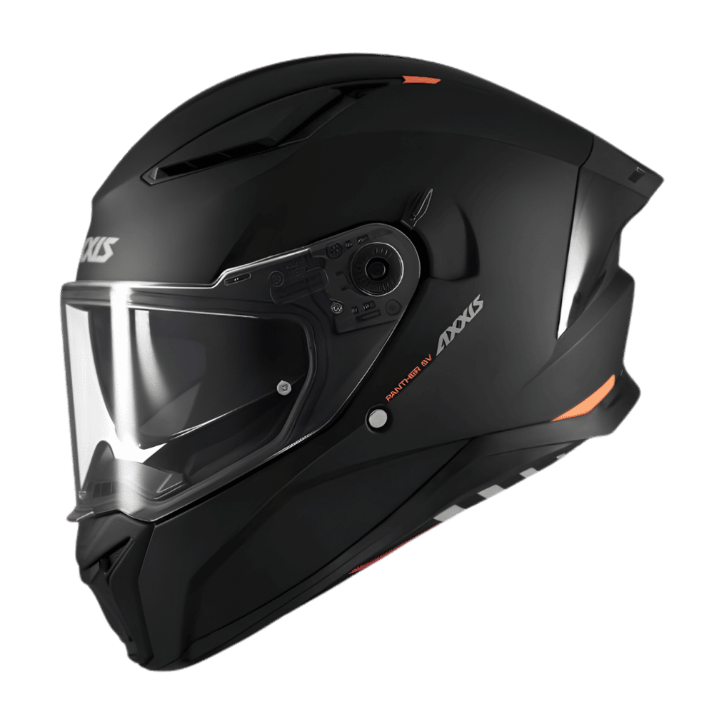 Axxis Panther Mat Siyah Kapalı Motosiklet Kaskı