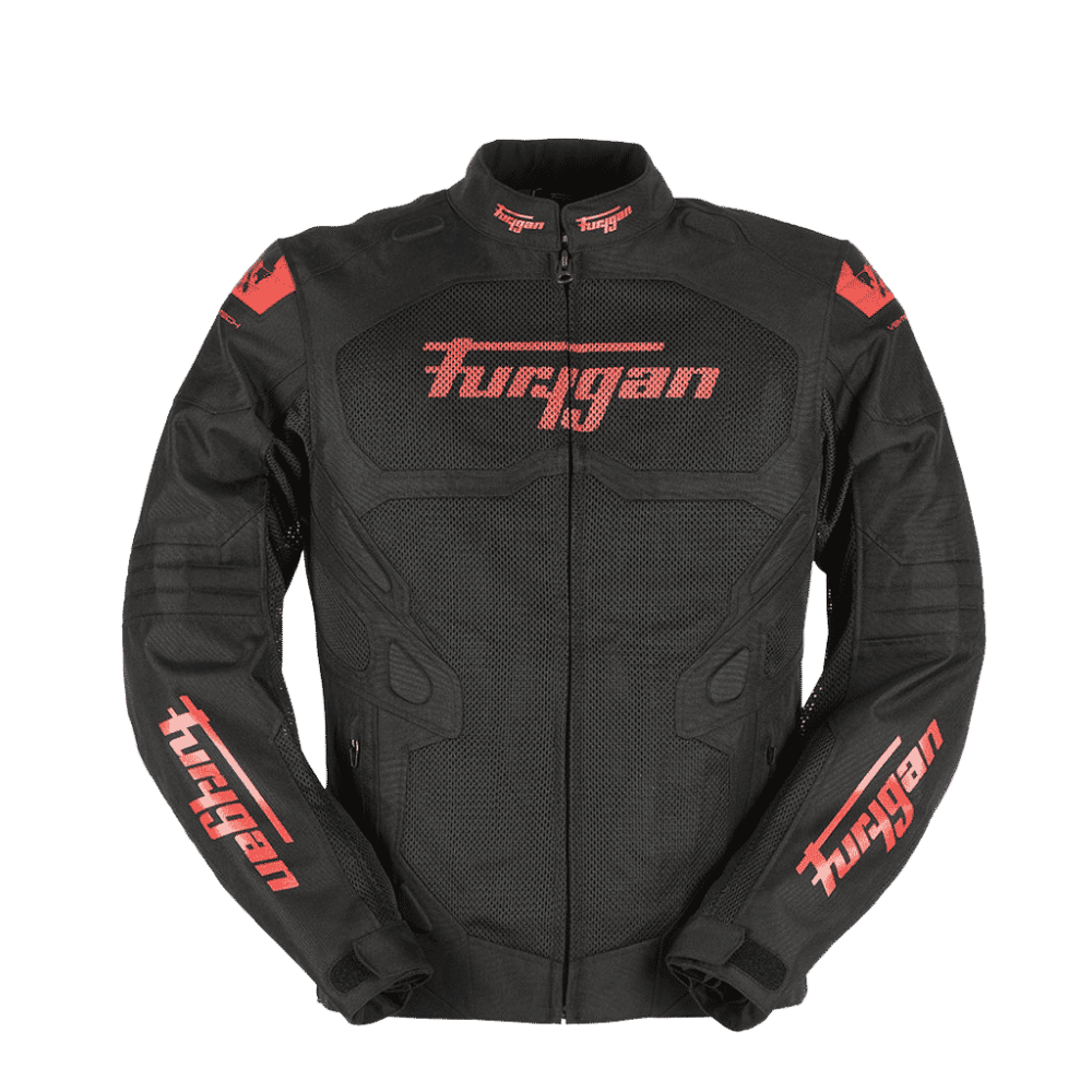 Furygan Atom Vented Evo Yazlık Motosiklet Ceketi Siyah Kırmızı