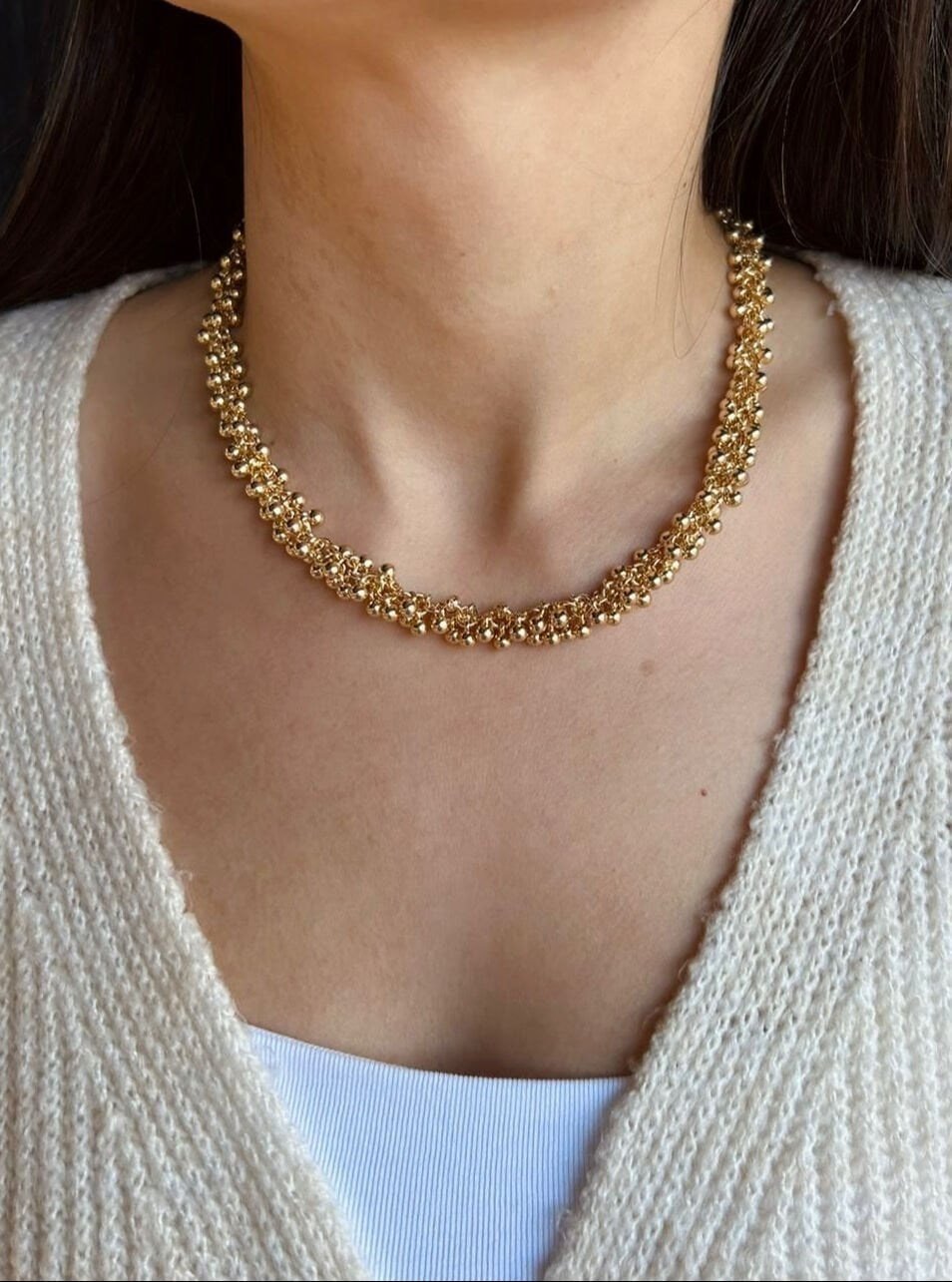 Gold Toplu Kolye