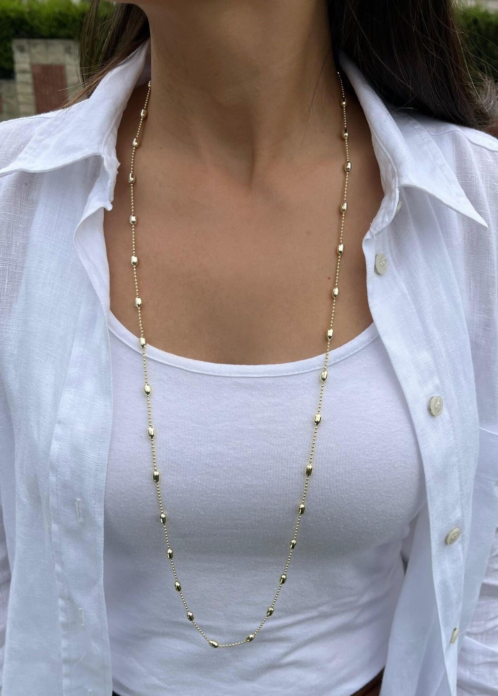 Oval Desen Dolama Kolye