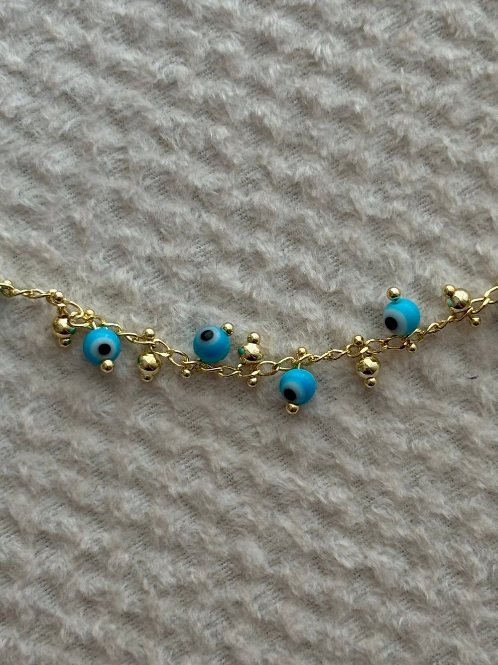 Göz Charmlı Gold Halhal