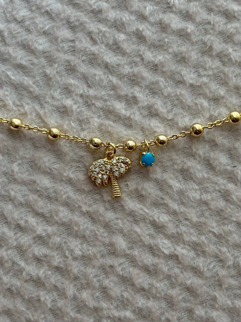 Palmiye Charmlı Gold Halhal