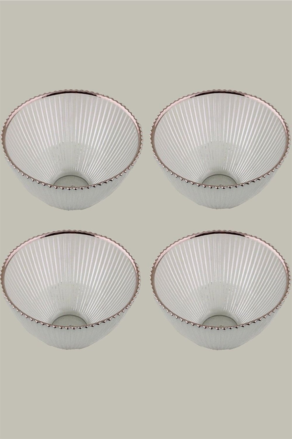 Moon 15 Cm 4’lü Gümüş Kase