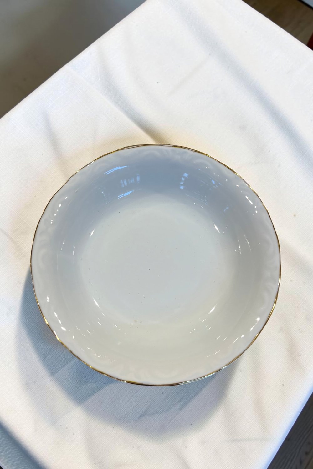 Porland Porselen Altın Yaldız Çukur Yemek Tabağı 17 cm 6 Adet