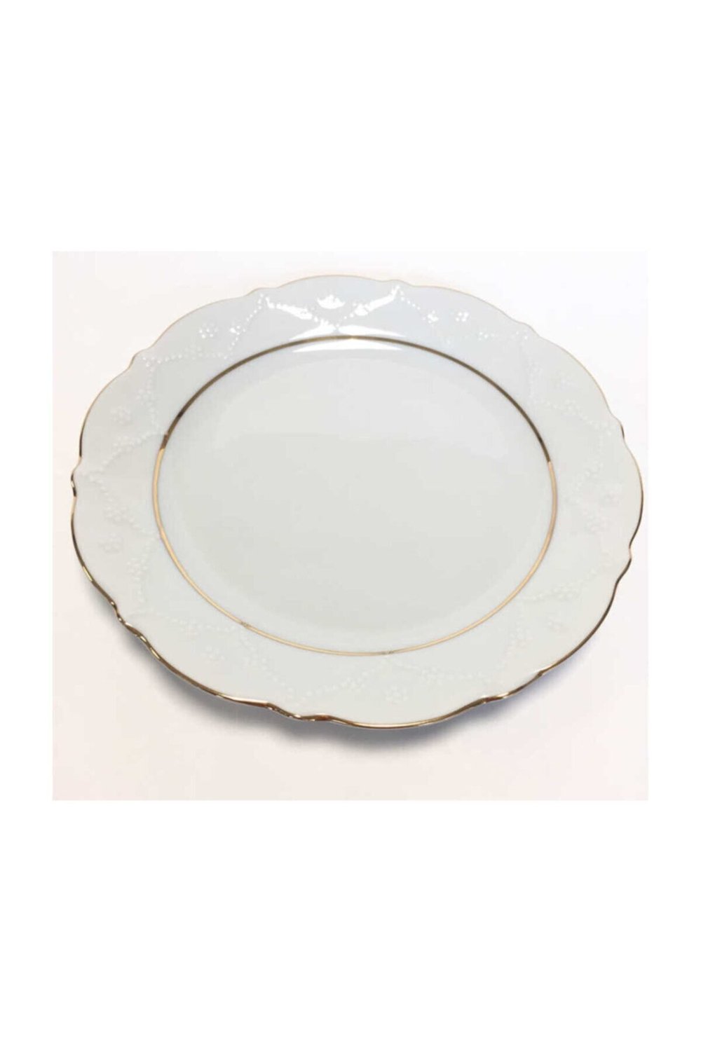 Queen Altın Yaldız 21cm Düz Pasta Tabağı 6lı