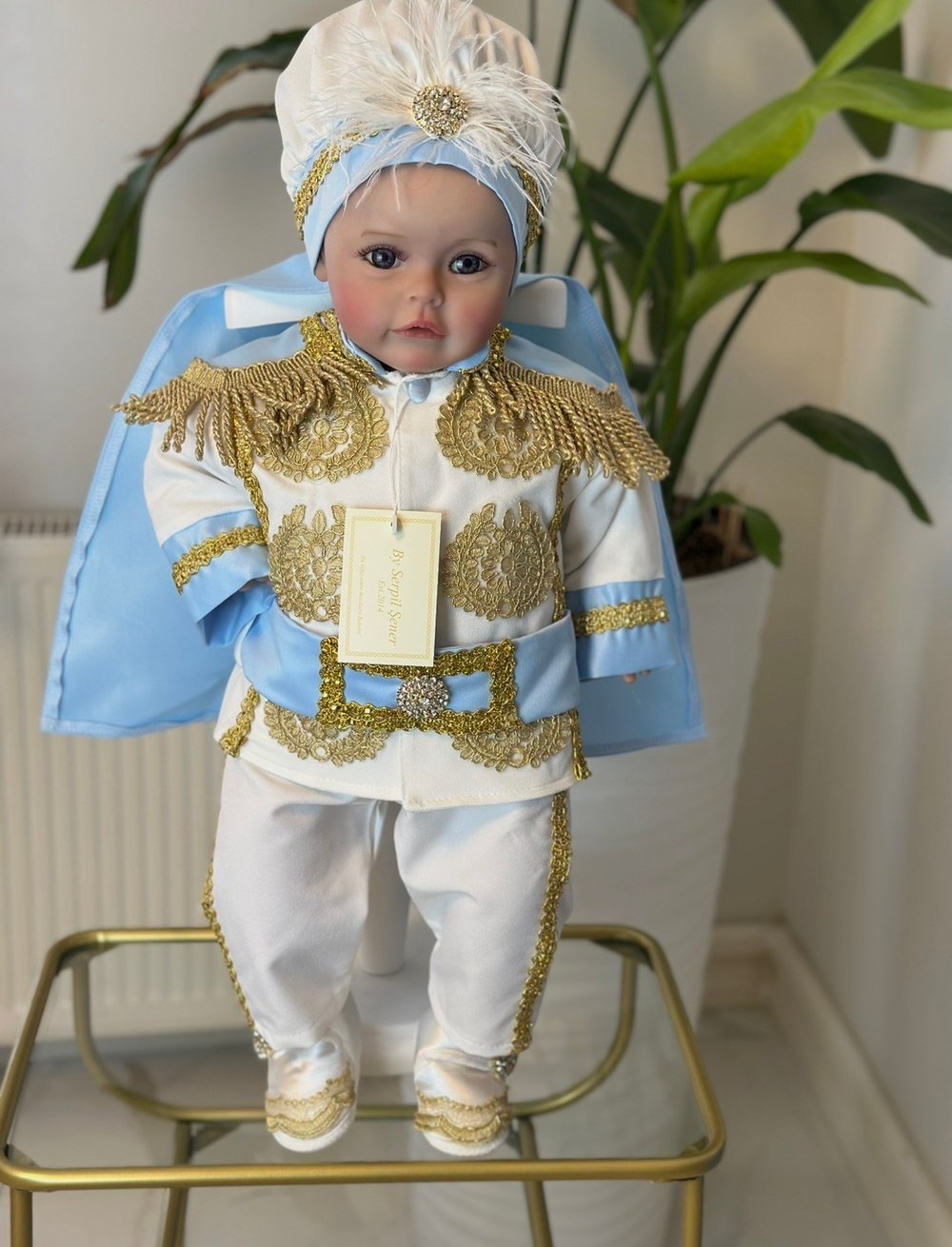Bebe mavi-Gold prens takım