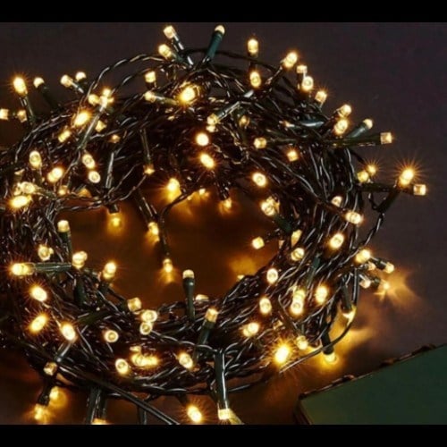 10m 100 Led Boncuk Lamba Gün Işığı Siyah Kablo
