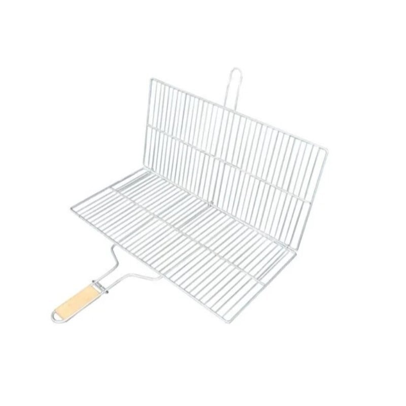 Büyük Boy Mangal Izgarası - 50x30 cm - Ahşap Saplı