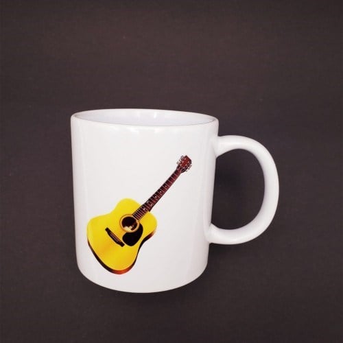 Gitar Tasarımlı Seramik Kupa